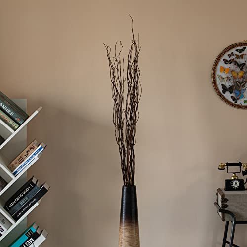 Uniquewise 12 pcs Natural Decorative Dry Branches Authentic Willow Sticks for Home Decoration and Wedding Craft, 47 in, Stems DIY Greenery Plants Craft Vases fillers Home Garden Hotel Farmhouse Decor - color: Brown, size: 47 Inch, style: Willow