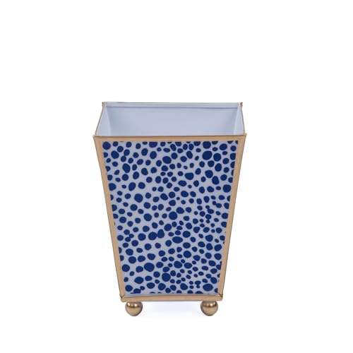Window Planter, Enamel Square Cachepot for Indoor Plants, 4In - color: Blue Shagreen, size: 4" x 4"