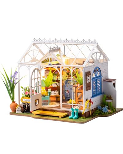 Rowood DIY Miniature House Kit,Mini Dollhouse KIt,Mayberry Street Craft Model Kits for Adults with LED,Birthday Gift/Home Decor for Family Friends-Dreamy Garden House - style: Dreamy Garden House