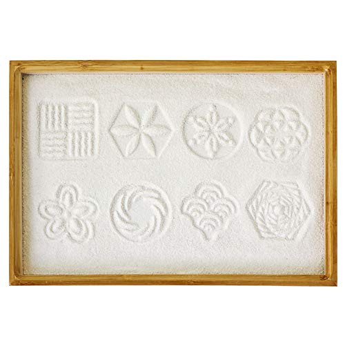 BangBangDa Zen Garden Stamps Rake Gifts - Patterns Sand Play Therapy Kit Meditation Tool Accessories Supplier Mini Office Tabletop Miniature Sandbox Father Mother Mon Dad Man Women Zen Gifts