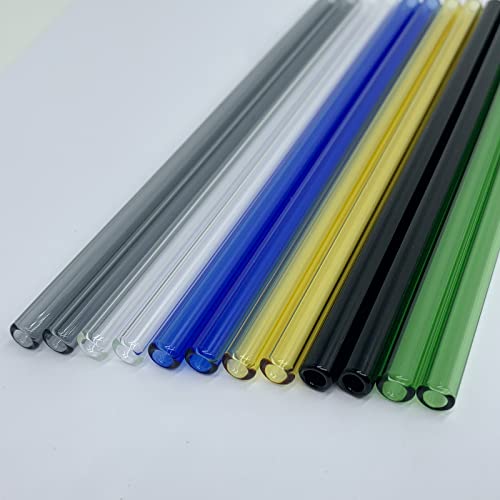 Glass tubes 12 Piece, 8 Inch Long Borosilicate Glass Tubes OD 8 mm Thickness 1.5 mm Colorful Industrial Glass Tubing for Tall Cup (8mm / Multiple Colors) - style: OD 8 mm / Multiple Colors