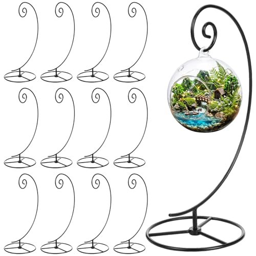 LEIFIDE 12 Pcs Black Ornament Display Stand Holder, Spiral - style: Spiral