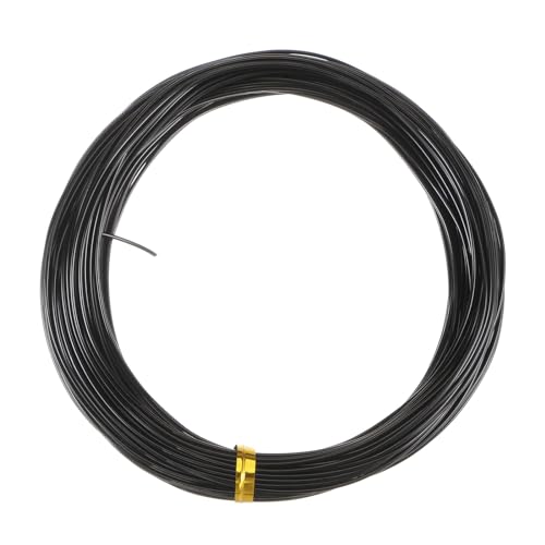 HARFINGTON Bonsai Training Wire 1mm Total 20mm 66 Feet Anodized Aluminum Wire Corrosion Resistant Garden Wire for Plants Bonsai Trees Shaping Bending Indoor, Black - color: Black, size: 1mm
