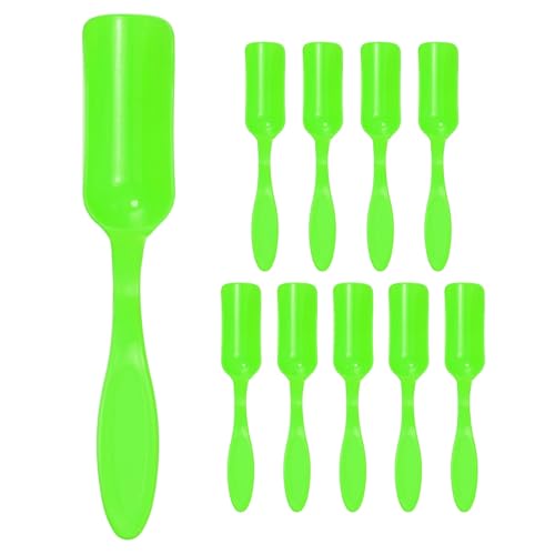 M METERXITY 10-Pack Mini Gardening Shovel Spoons, Plastic Garden Soil Scoops for Cultivation Digging Transplanting/Flower Planting/Plant Succulent, Colorful Small Gardening Tools [Green] - color: Green