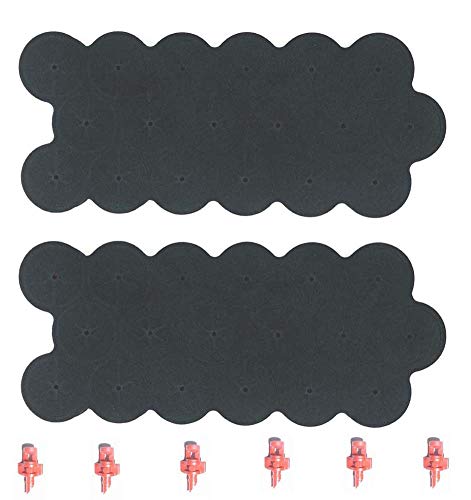 HortiPots 1.625 inch Cloning Collars & Aeroponic Sprayers, Black, 36 - color: Black Pack of 36
