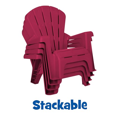 Little Tikes Kids Garden Chair 4 Pack in Red, Outdoor Toddler Activity Adirondack Chairs for Picnic, Garden, Patio, Backyard & Beach, Outdoor Chair Set - size: 4 Pack
