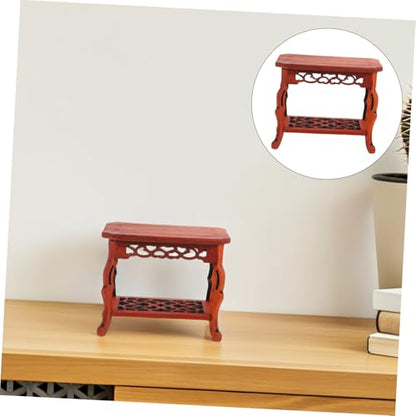 Jade Base Wooden Bonsai Display Holder Plant Stand Indoor Office Desk Carved Pedestal for Small Craft Sculpture Display Holder Home Decor 5.11 X 4.13 X 3.22 in