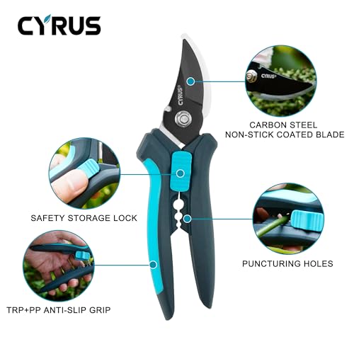 7.2 Inch Bypass Pruners Carbon Steel Garden Shears - style: Garden Shears 2