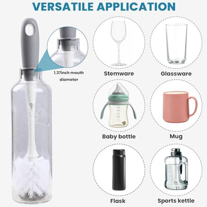 Bottle Brush Replacement Head for OXO Bottle Brush Tot Only, 2 Pack | Bottle Brush Refills, Dual Bristle Design for Baby Bottles, Water Bottles, Glasswares