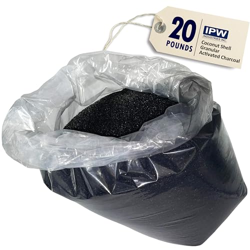 IPW Industries, Inc. - Bulk Activated Carbon - Coconut Shell Granular Activated Charcoal (GAC) for Water Filtration and Replacement Media (20lbs.) - size: 20 lbs