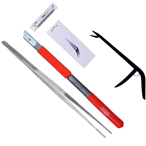 Cactus Combo Kit - Premium Pruning and Propagation Set for Cacti & Succulents | Includes PKXL Knife, Cactus Whacker Blade & 18" Long Tweezers for Safe, Precision Plant Care