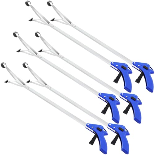 Meanplan 6 Pieces Suction Cup Reacher Grabber Tool for Seniors, 32 Inch