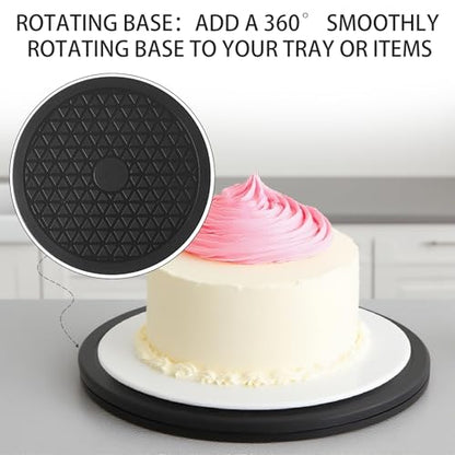8 Inch Heavy Duty Rotating Swivel Stand - Lazy Susan with Steel Ball Bearings for Model Base/Rotating Plants/Crafts Stand Monitor/TV/Monitors/Potted Plants (360˚ Rotation) - size: 8 inch