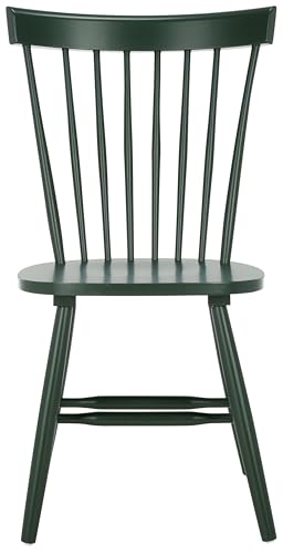 SAFAVIEH Furniture - Parker Spindle Dining Chair Set of 2 - Garden Green - Solid Wood - Classic Windsor Design - Ideal for Dining Room, Kitchen, 17.3" Seat Height (AMH8500M-SET2) - color: Garden Green