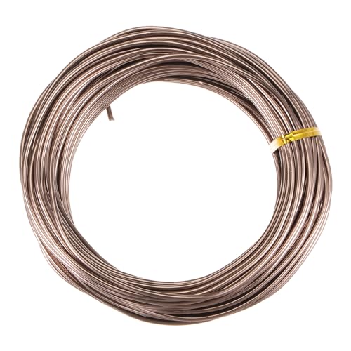HARFINGTON Bonsai Training Wire 2.5mm Total 20mm 66 Feet Anodized Aluminum Wire Corrosion Resistant Garden Wire for Plants Bonsai Trees Shaping Bending Indoor, Brown - color: Brown, size: 2.5mm