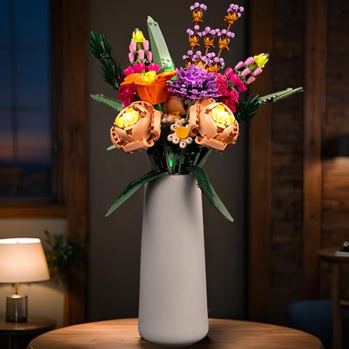 VONADO LED Light Kit Compatible with Lego 10280 Botanical Artificial Flowers Lighting - style: Light Kit For Lego 10280