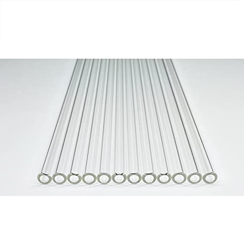 Glass tubes 12 Piece, 8 Inch Long Borosilicate Glass Tubes OD 8 mm Thickness 1.5 mm Industrial Glass Tubing for Tall Cup (8mm / Clear) - style: OD 8 mm / Clear