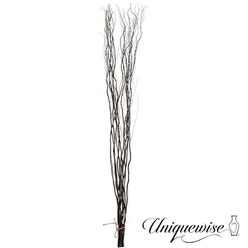 Uniquewise 12 pcs Natural Decorative Dry Branches Authentic Willow Sticks, Home Decoration and Wedding Craft 59 in, DIY Greenery Plants Craft Vases fillers Garden Hotel Farmhouse Decor. - color: Black, size: 59 Inch, style: Willow