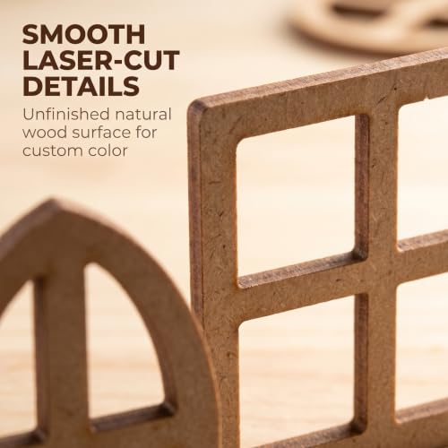 12Pcs Brown Wooden Fairy Garden Door,Blank Doors Fairy House Door and Windows Ornaments Tree Statues for Tree Trunk Yard Decoration Miniature Garden Buildings and Structures