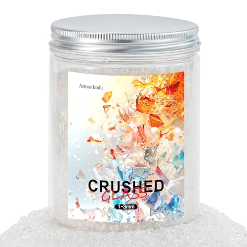Crystal Clear Fine Crushed Glass for Resin Art & Crafts - color: Crystal/Clear