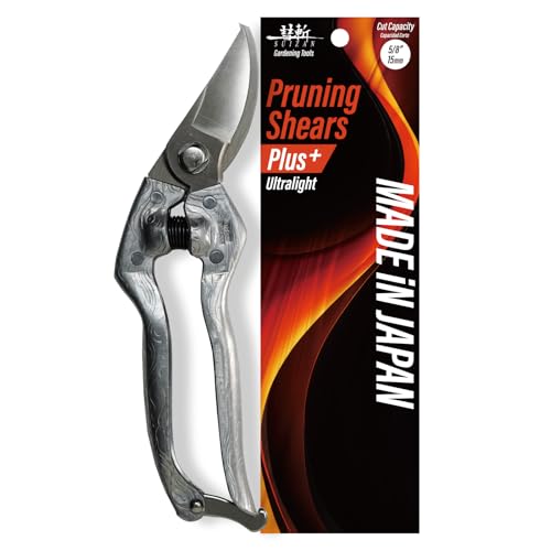 SUIZAN Bypass Pruning Shears 8.3" - Japanese Hand Pruners Garden Scissors | Professional Secateurs Clippers for Roses Flowers Fruit Trees Deadheading Lightweight Forged Aluminum Handle Gardening Tools - style: 8.3 Inch (210mm) Aluminum Handle Pruner