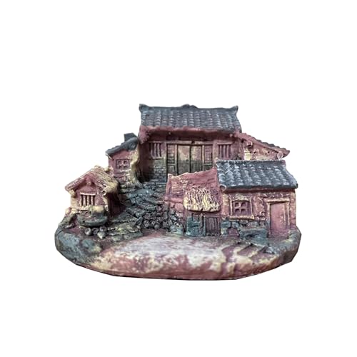 Resin Houses, Miniature Fairy Cottage Houses for Gardens, Patio Outdoor Decor Transform Your Miniature Garden into an Enchanting Village Scene with This Beautifully Detailed Stone