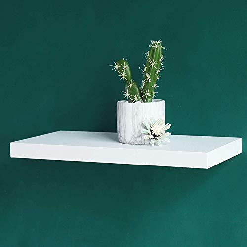 WELLAND Simons Floating Wall Shelf Ledge Shelves, 18-Inch, White - color: White, size: 18-inch