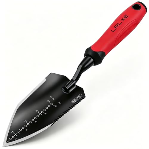 Heavy Duty Stainless Steel Garden Trowel, Non Slip Rubber Hand Shovel