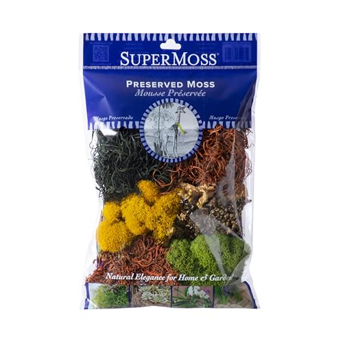 SuperMoss (23309) Moss Mix – Premium Decorative Moss for Crafts, Terrariums, Wedding & Table Décor, 80.75 Cubic inches (Approx. 2 oz), Halloween - color: Halloween, size: 80.75 cubic inches (Approx. 2 oz)