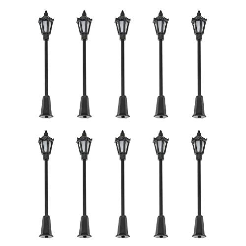 10pcs 70mm Model Railway Antique Lamp Garden Street Light HO OO TT Scale 1:100 New - size: 70 Mm / 2.75 In