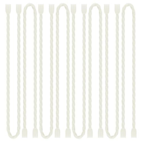 8Pcs 12-inch Silicone Cable Ties Reusable Steel-Core Silicone Twist Cable Tie Straps for Bundling and Organizing Colorful Bendable Holder Strap for Indoor and Out All Purpose, White - color: White, size: 12 Inch