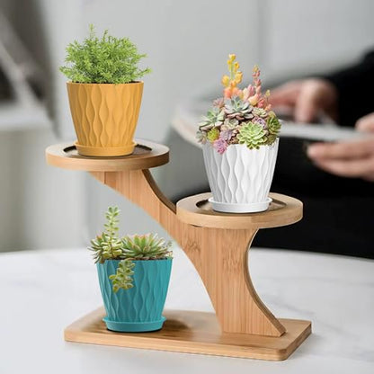 16 Pack 4 Inch Plastic Planter Pots with Tray, Heavy Duty Indoor Outdoor Planter Pots with 48 Drainage Holes for Herbs, Succulents, Seedlings, Flowers Durable and Lightweight Multicolour - color: Multicolour