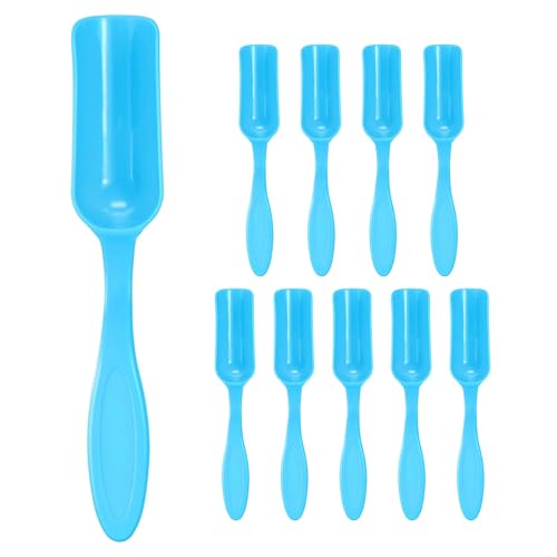 M METERXITY 10-Pack Mini Gardening Shovel Spoons, Plastic Garden Soil Scoops for Cultivation Digging Transplanting/Flower Planting/Plant Succulent, Colorful Small Gardening Tools [Blue] - color: Blue