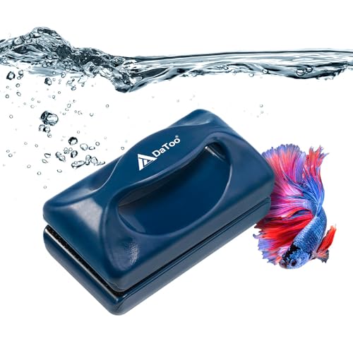 DaToo Aquarium Mini Magnetic Scrubber Scraper Small Fish Tank Cleaner Nano Glass Aquarium Cleaning Tools with Super Strong Magnet (Standard) - size: Standard