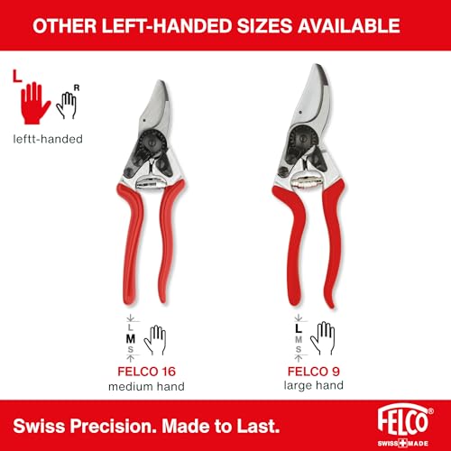 Felco F31 Pruning Shears – 8.3" Garden Clippers with Anvil Blade for Dry & Hard Wood | Hand Pruner for Gardening | Garden Tool Cutter with Aluminum Handle, Alloy Steel Blade, High-Torque Cutting Power - size: F31 Large Anvil