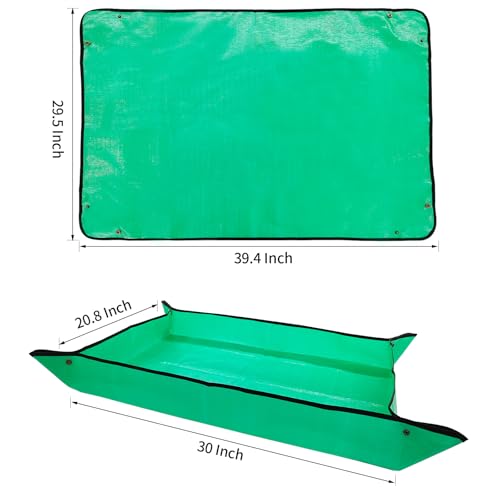 FANTIAN Repotting Mat for Indoor Plants, 29.5" X 39.4" Waterproof Succulent Potting Mat, Foldable Reusable Soil Change Mat Gardening Planting Mat - Gifts for Plant Lovers - size: 29.5" X 39.4"