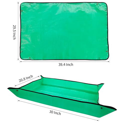 FANTIAN Repotting Mat for Indoor Plants, 29.5" X 39.4" Waterproof Succulent Potting Mat, Foldable Reusable Soil Change Mat Gardening Planting Mat - Gifts for Plant Lovers - size: 29.5" X 39.4"