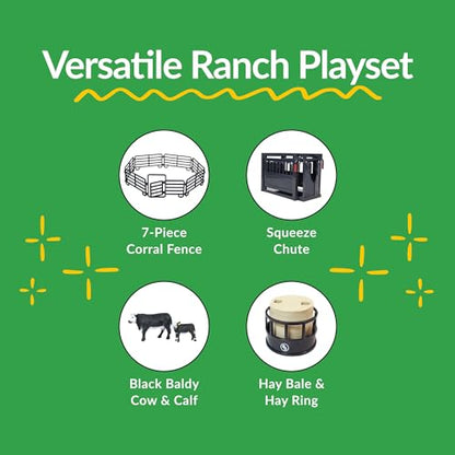 Big Country Toys 12-Piece Ranch Set - Farm Animal Toys for 3 Year Old Boys and Girls - Toy Figures & Playsets - style: 12-Piece Ranch Set