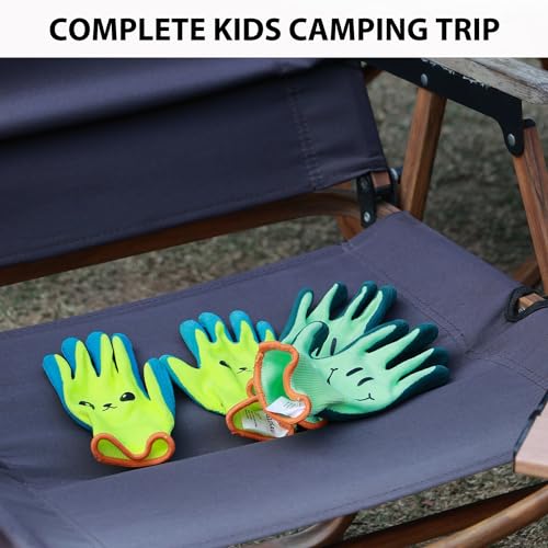 Kids Gardening Gloves for Ages 2-12 Toddlers, Youth, Girls, Boys, Children Garden Gloves for Yard Work (Size 3 for 5, 6 Year Old) - size: Size 3 (Pack of 2)