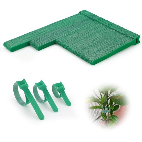 150 Pack Reusable Plant Ties, Hook and Loop Green Garden Tapes & Straps, Soft and Connectable, for Outdoor Climbing Plants, Tomato Support, 0.5in Wide, 6+8+10in - color: 150pcs, 0.5in wide( 6+8+10in)