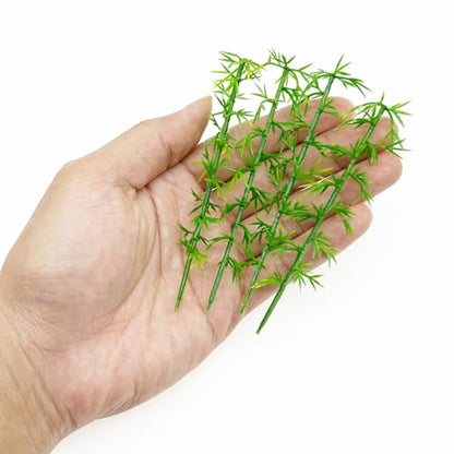 Woohome Model Miniature Bamboo Trees, Green Plastic Bamboo Trees for Building Model, Home Miniature Landscape Landform Diorama Project, 50 PCS, 3.94’’ - color: 50PCS 10CM