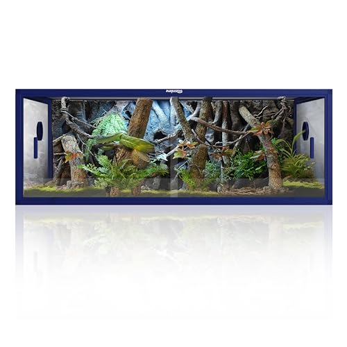 Phailozoo Stackable Reptile Enclosure, 85 Gallon Bearded Dragon Tank - color: Dart Blue, size: 85 Gallon