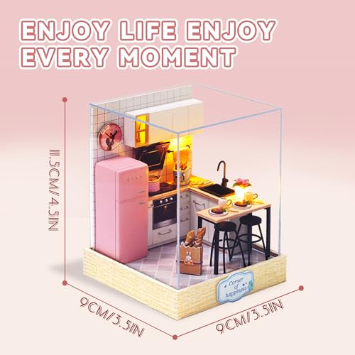 Flever Dollhouse Miniature DIY House Kit Creative Room with Furniture for Romantic Artwork Gift (Taste of Life) - color: Taste of Life