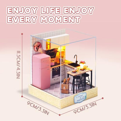 Flever Dollhouse Miniature DIY House Kit Creative Room with Furniture for Romantic Artwork Gift (Taste of Life) - color: Taste of Life