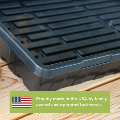 Bootstrap Farmer 5 Pack Seed Starter Trays, 1020 Flat No Holes, Extra Strength 2.0mm Thick Polypropylene for Microgreens & Propagation - color: Black