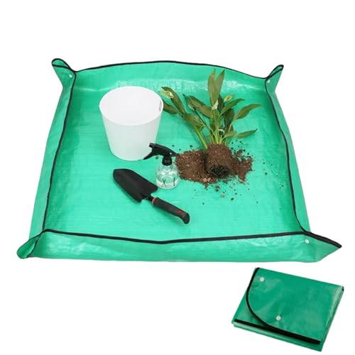 39 × 39 Inch Gardening Mat for Indoor Plant Transplanting and Mess Control, Waterproof, Foldable, Thick and Easy to Maintain, Portable Gardening Supplies, Suitable for Plant Enthusiasts As Gifts