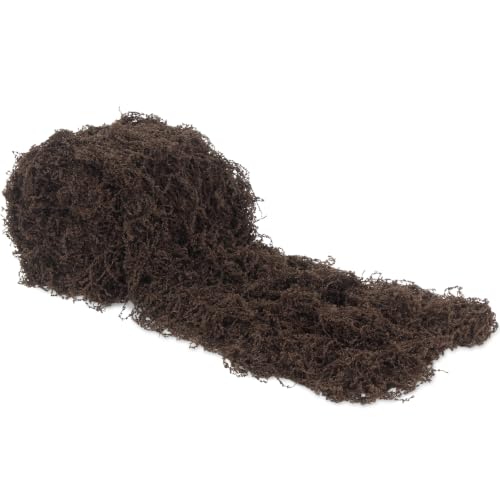 ACRYCS Fake Moss Mat Artificial Moss Rug 4" x 47" Soft Fluffy Brown Mossy Table Runner Faux Grass for Crafts DIY Fairy Garden Planters Table Centerpieces Wedding Party Home Wall Decor 10 x 120 cm - color: Brown-4" X 47"/10x120 Cm