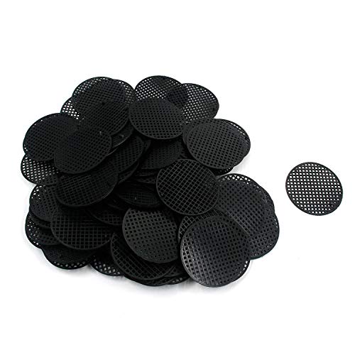 MY MIRONEY 3 Inch Diameter Flower Pot Hole Mesh Pack of 100 | Black Breathable Net Bottom Grid Mat for Bonsai Pot Mesh Drainage Screens Prevent Soil Loss