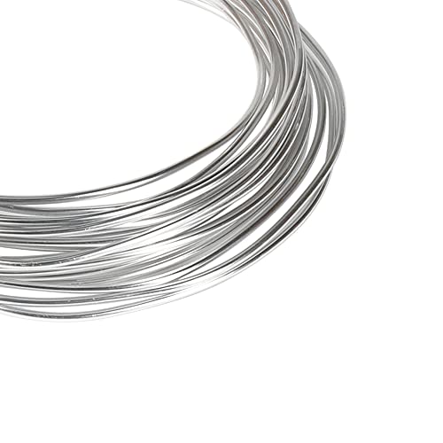Tenn Well 9 Gauge Aluminum Craft Wire, 50 Feet 3mm Bendable Armature Wire | for Sculpting, Jewelry Making, Doll Making, Crafting, Modelling, Bonsai Training - color: Silver, size: 9 Gauge