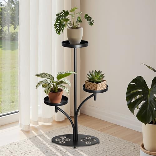 3 Tier Metal Plant Stand Indoor, for Patio, Living Room, Bedroom - size: 3Tirer-1Pack